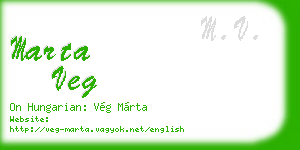 marta veg business card