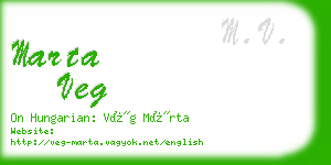 marta veg business card